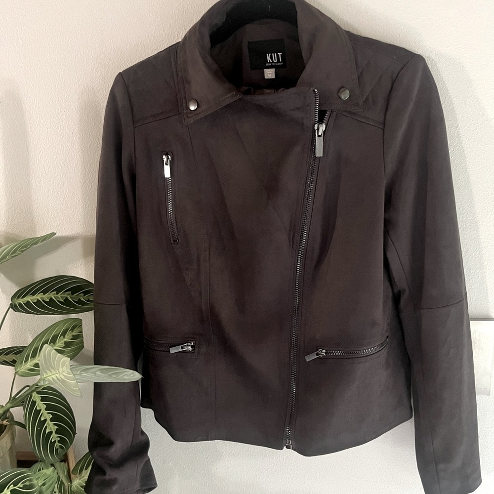 Suede Brown Jacket Size Medium - image 5